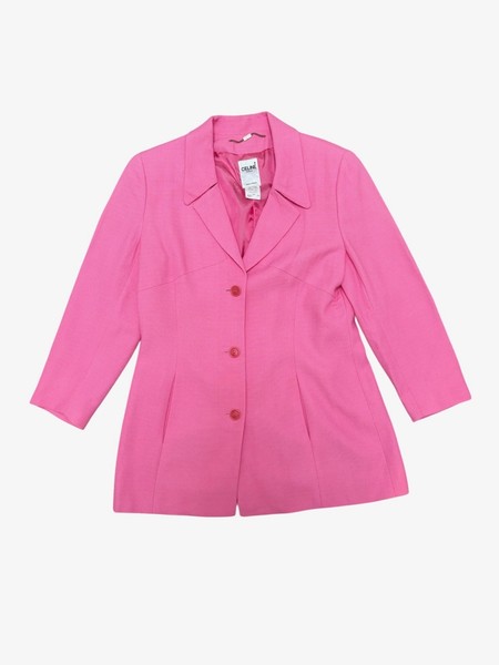 CELINE Vintage Rosa Blazer Jacke Michael Kors FR44 Medium Large Pre Phoebe