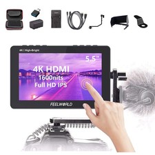 FEELWORLD F5 PROX 5.5 Inch 4K HDMI 1600nits Touch Screen DSLR On Camera Monitor