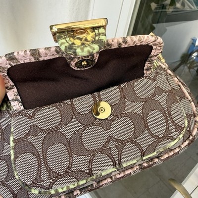 Coach Ashton Mini Shoulder Bag In Signature Jacquard CDX81 Gold