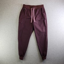Figs Scrub Pants Womens XL Burgundy Zamora High Rise Jogger Freex Softshell