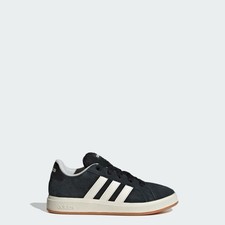 ADIDAS GRAND COURT 00S SHOES KIDS BLACK/WHITE/GUM BOTTOM KIDS SZ.4
