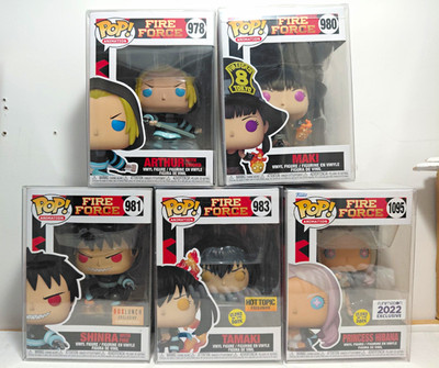 Funko Pop! Animation Fire Force Exclusive Glow Mixed Lot 5 #978 980 981 983 1095