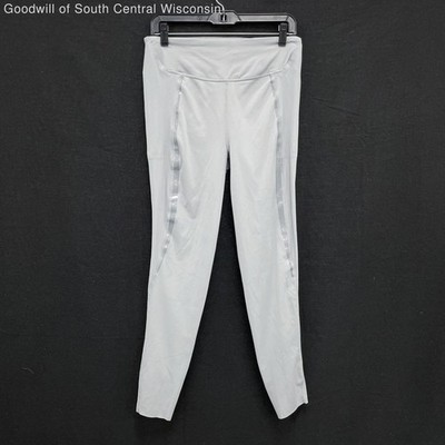 Wmns LULULEMON Gray Gloss Trim Run Super High Rise Tight Full Length Leggings 10