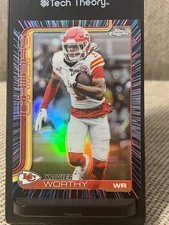 2025 Topps Chrome Football XAVIER WORTHY SP Neon Pulse Refractor #298 Chiefs 💎 