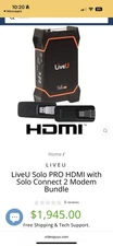 LiveU Solo Pro HDMI with 2 Modem and LiveU Pro Connect 4 Modem Bundle Belt Pack