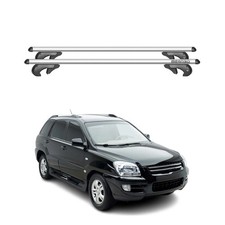 Menabo Dachträger Grundtäger für Kia Sportage JE 2004-2010 90kg Alu Silber 2 tlg