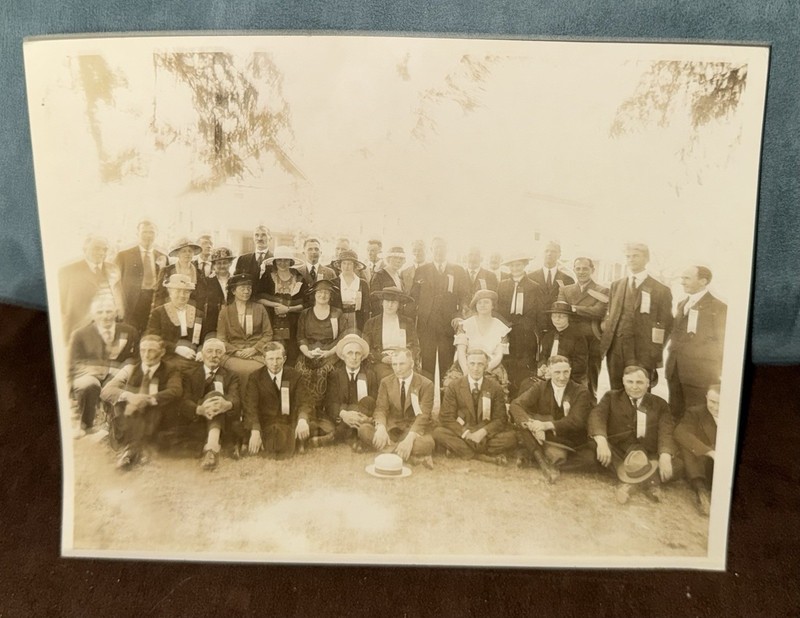 Antique Group Portrait Original Photo 7-3/4”x9-3/4” Make Up A Story