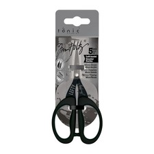 Tim Holtz Left Handed Scissors - 5 Inch Mini Snips with Micro Serrated Blade ...