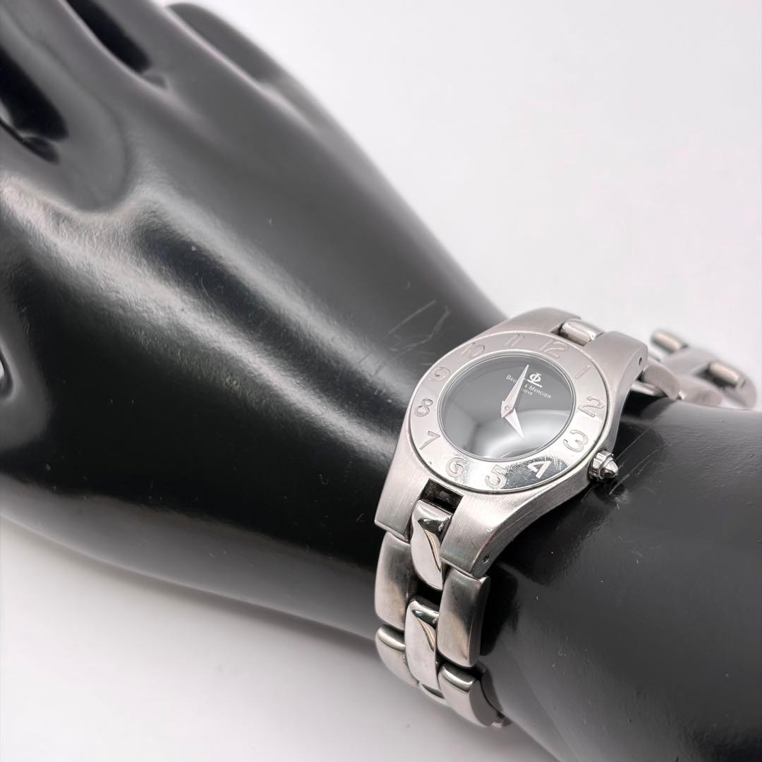 Baume & Mercier Linea Women's Quartz Watch Black Dial New Battery Used From Japa image 2