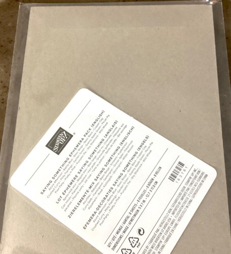 Stampin' Up! Saying Something Ephemera Pack ~ 8 5”x7” Sheets Unused - Picture 4 of 4