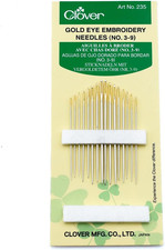 Gold Eye Embroidery Needles Size 3-9 - 16 Pack