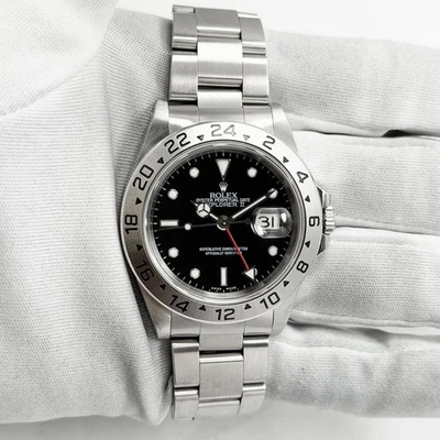 1999 Rolex Explorer II 16570 40MM Black Dial Oyster Stainless Steel A-Serial - Image 1 of 4