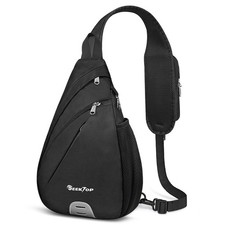 Anti Theft Crossbody Bag for Women RFID Blocking Sling Bag 7L Black