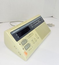 Sony Dream Machine Dual Alarm Digital Clock Radio ICF-C221W Vtg Beige Tested