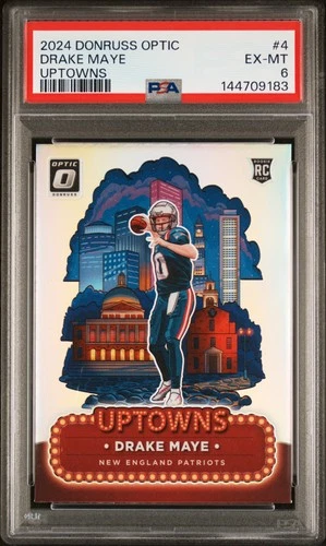 2024 PANINI DONRUSS OPTIC UPTOWNS #4 DRAKE MAYE ROOKIE RC PSA 6