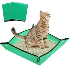 3 PCS Travel Litter Box Cats Portable Foldable Large Waterproof Car Camping