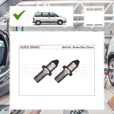 Schraube, Bremsscheibe Hinten Quick Brake für Peugeot 806 221 2.0 Turbo