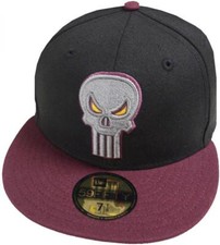 New Era Punisher Black Maroon Marvel Cap 59Fifty Fitted Special Limited Edition