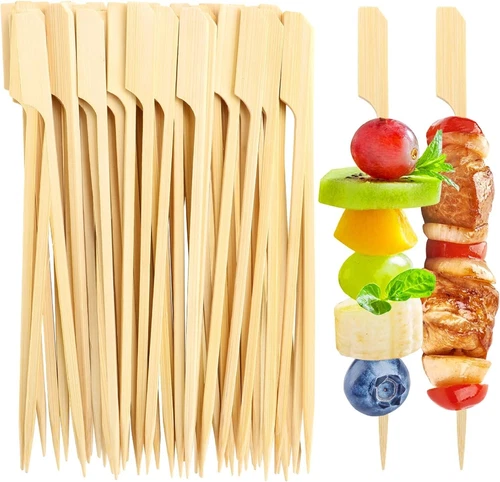 200PCS Bamboo Skewers for Appetizers, [6]Long Cocktail Picks Fancy Toothpicks - Picture 1 of 9