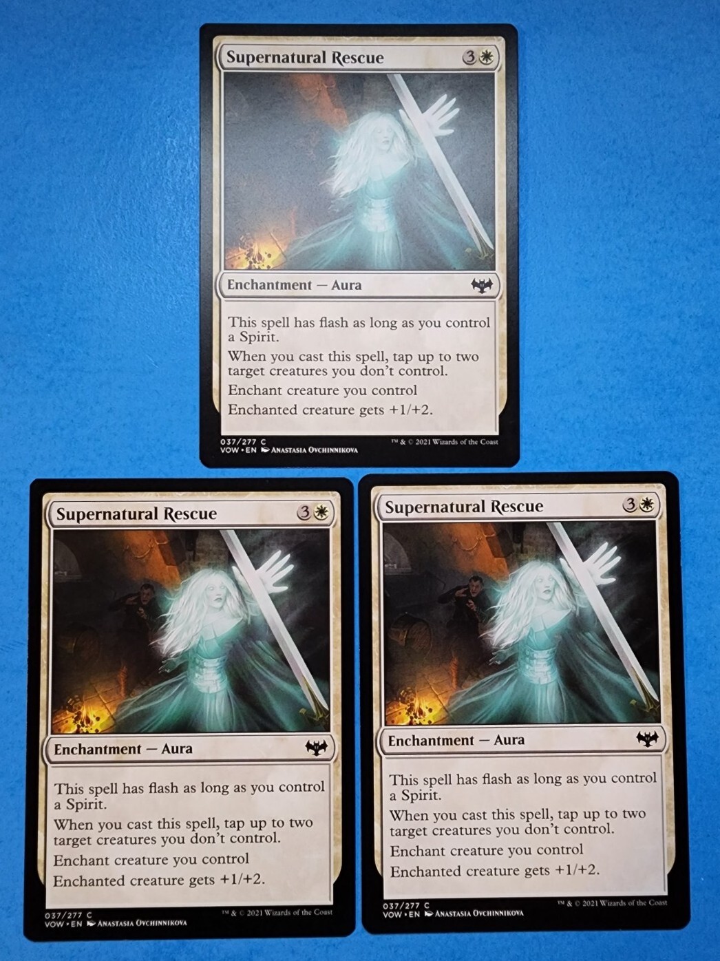 3x Supernatural Rescue Innistrad Crimson Vow Mtg Magic Card Instant ...