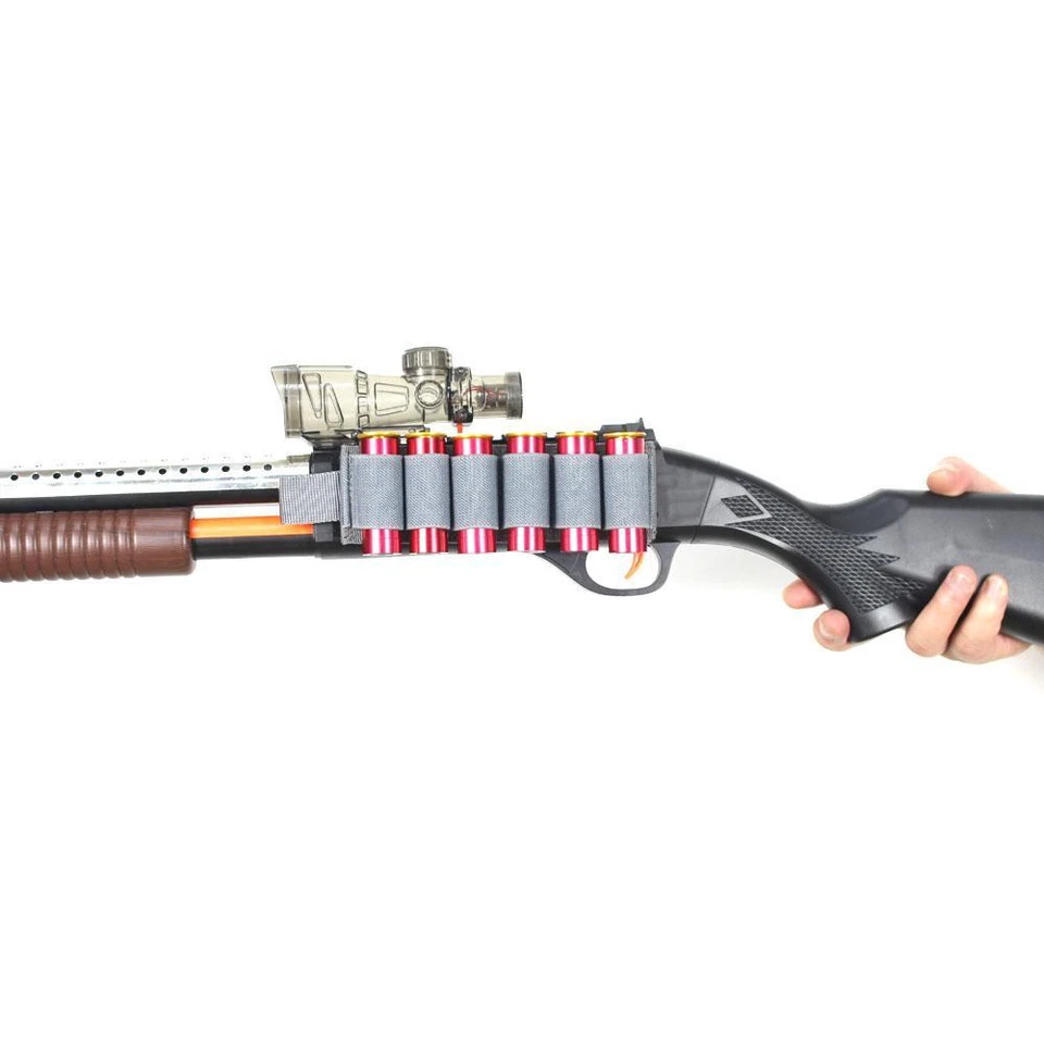 Tactical 6 Rounds Shotgun Shell Holder Card Strip w/ Adhesive Back for 12 Gauge - Image 2 of 4