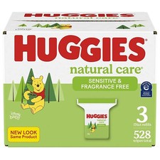 Huggies Natural Care Sensitive Unscented Baby 528 WIPES - NEW EXPEDITED SHIPPING