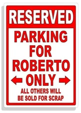 Personalized Parking Sign Wall Decal Metal Sign No Parking Customized ROBERTO