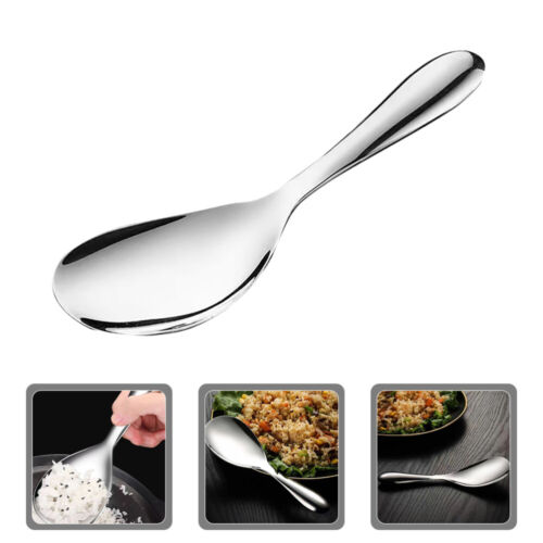 2 piezas cuchara de arroz de cocina de acero inoxidable con paletas agitadoras - Imagen 10 de 12