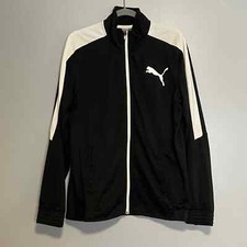 Puma Black White Full Zipper Track Jacket
