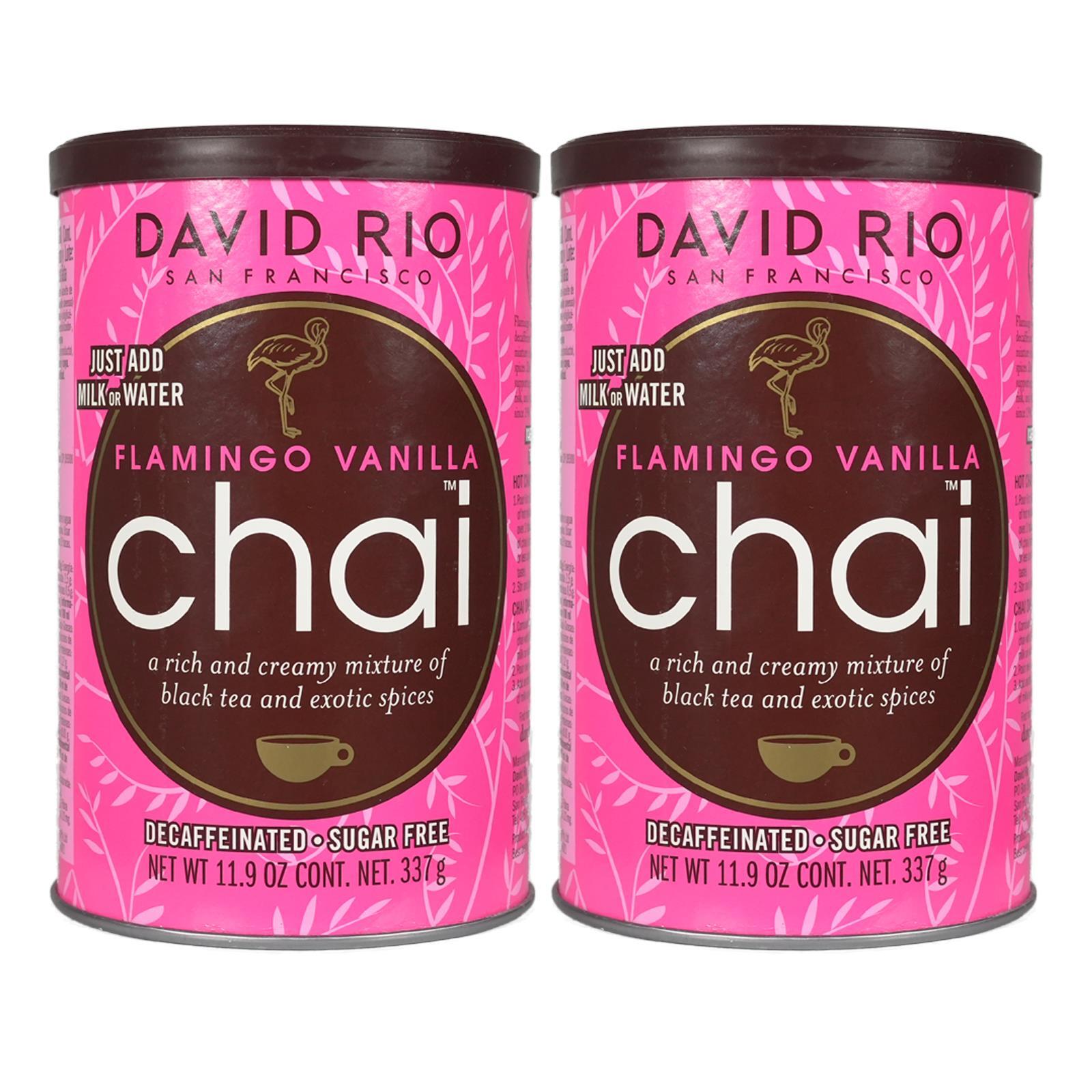 2x337g David Rio Flamingo Vanilla Chai Tea (entkoffeiniert) Chai Tee ohne Koffei