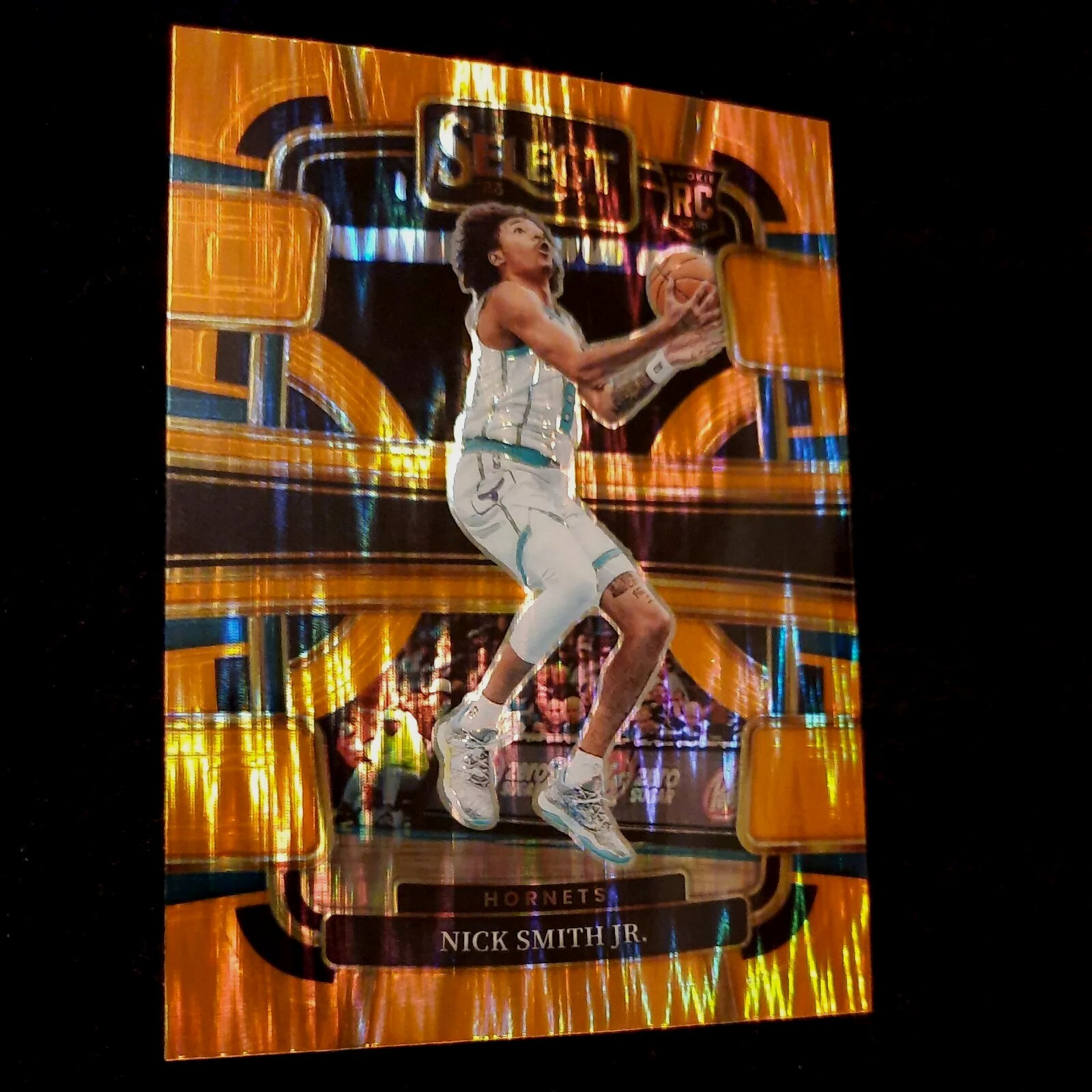 2023-24 Panini Select Nick Smith Jr Orange Flash Prizm Charlotte Hornets #89