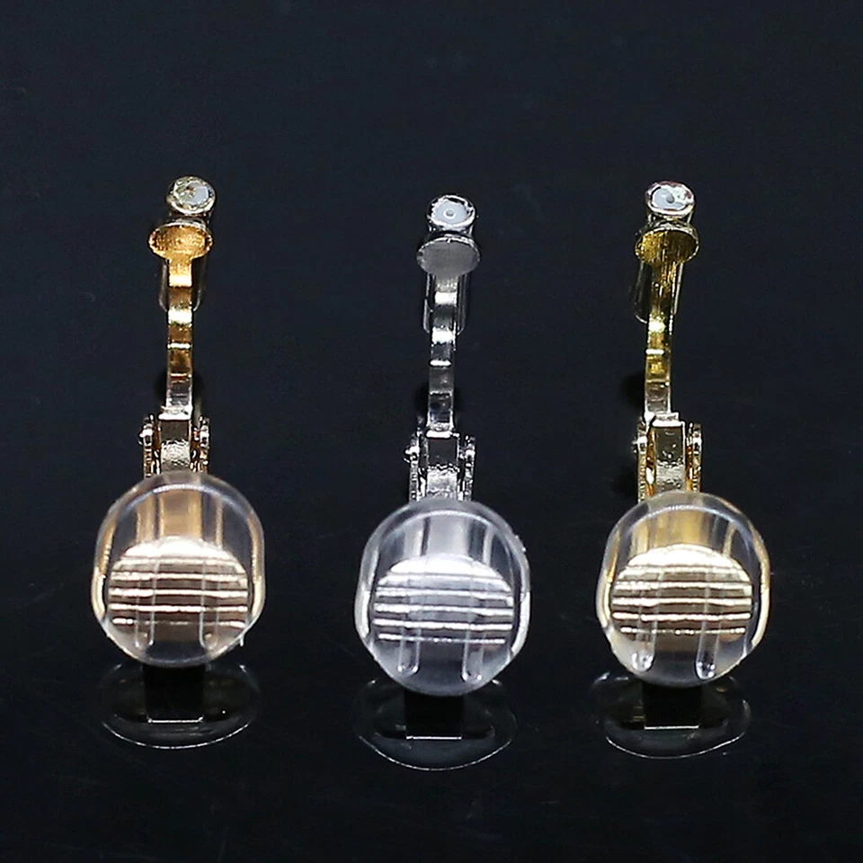 Paquete de 50 almohadillas de cojín transparentes cómodas para pendientes de clip orejas no perforadas EE. UU. Foto 3 de 4