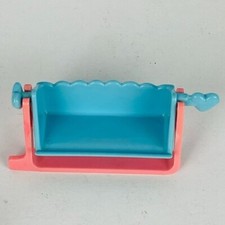 Vintage Lewis Galoob Pink Blue Swinging Rocking Bench Chair Playset Toy 1989