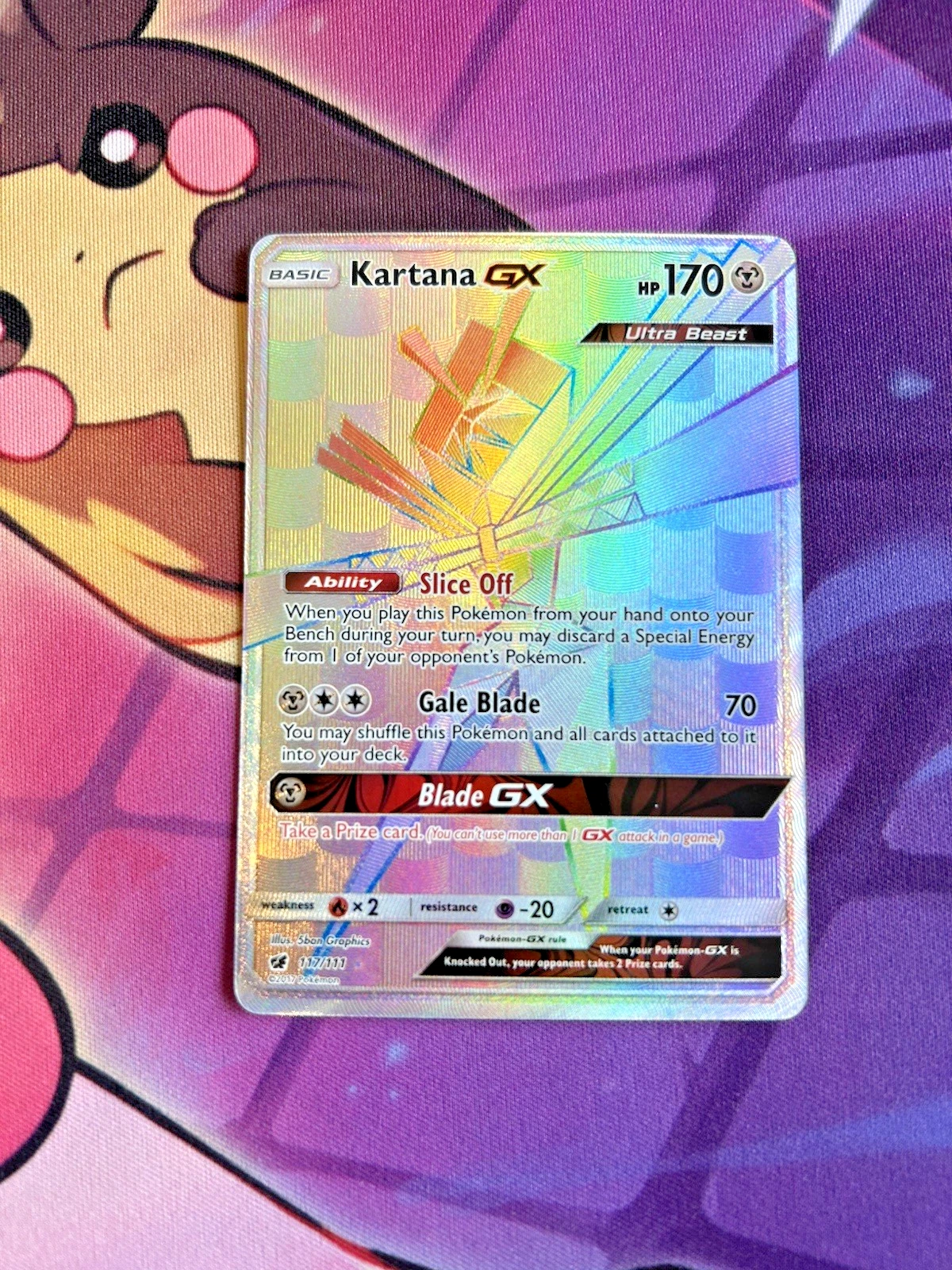 Kartana GX - 117/111 [Crimson Invasion] Pokemon TCG - RAINBOW SECRET RARE - NM