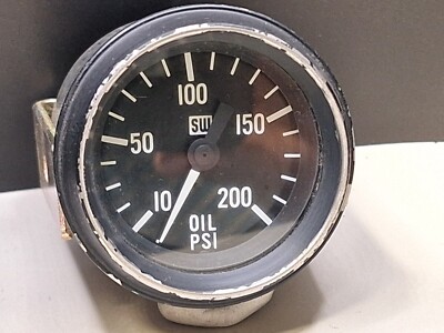 Vintage Stewart Warner  10 - 200 psi oil pressure gauge Sprint Midgrt Race Car