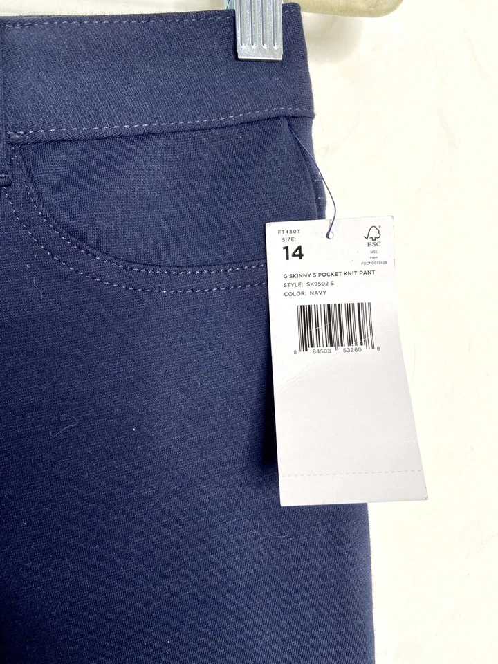 NWT French Toast Girls Junior Skinny Fit Navy Blue Sz 14 Leggings W 26” X 27”L - Image 3 of 4
