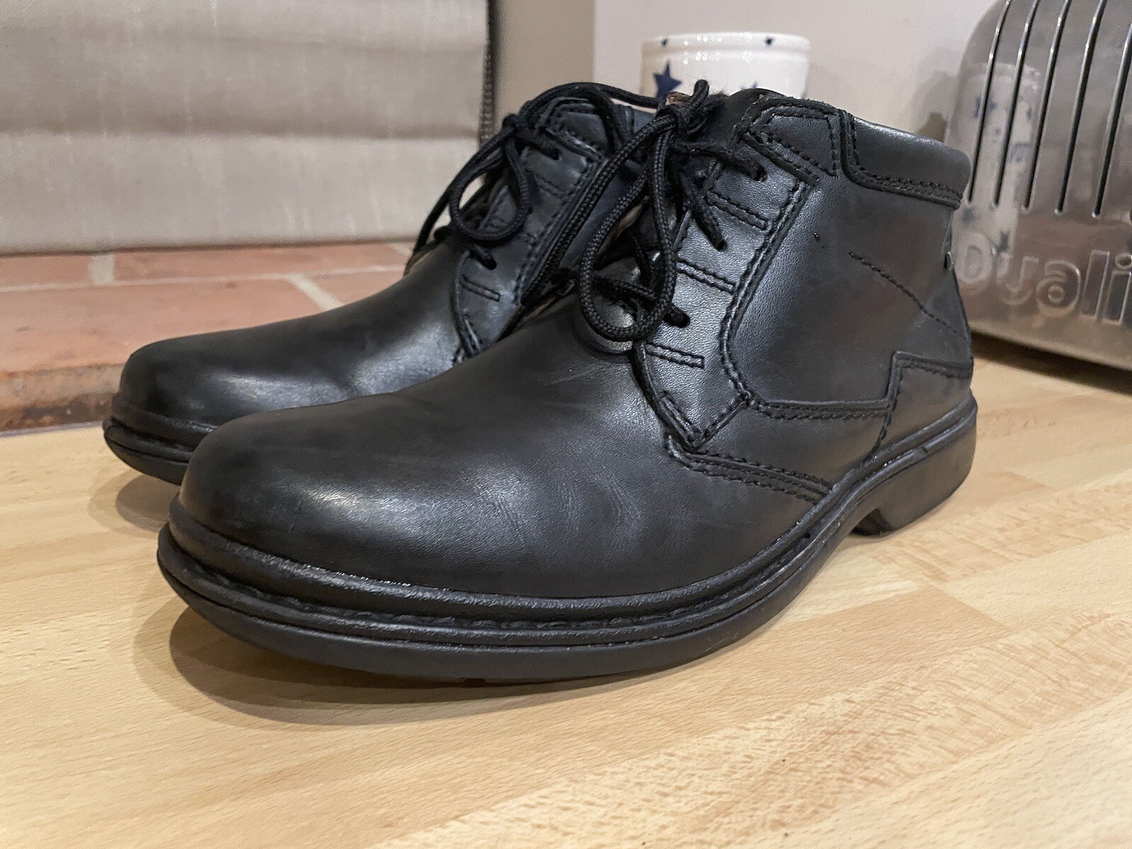 STUNNING MENS CLARKS GORETEX ACTIVE AIR BLACK LEATHER BOOTS UK 8 G EXC