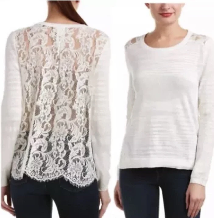 White sales lace sweater