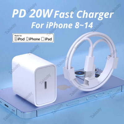 20W USB C Fast Wall Charger PD Power Adapter For iPhone 14/13/12/11/XR/X/8 iPad