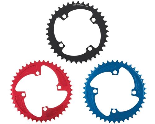 MCS BMX 4-BOLT 104mm CHAINRING GEAR USA MADE CNC 40T BLUE - Picture 1 of 2