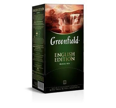 Greenfield BLACK TEA ENGLISH EDITION 20 Tea Bags RF NO GMO Made in Russia