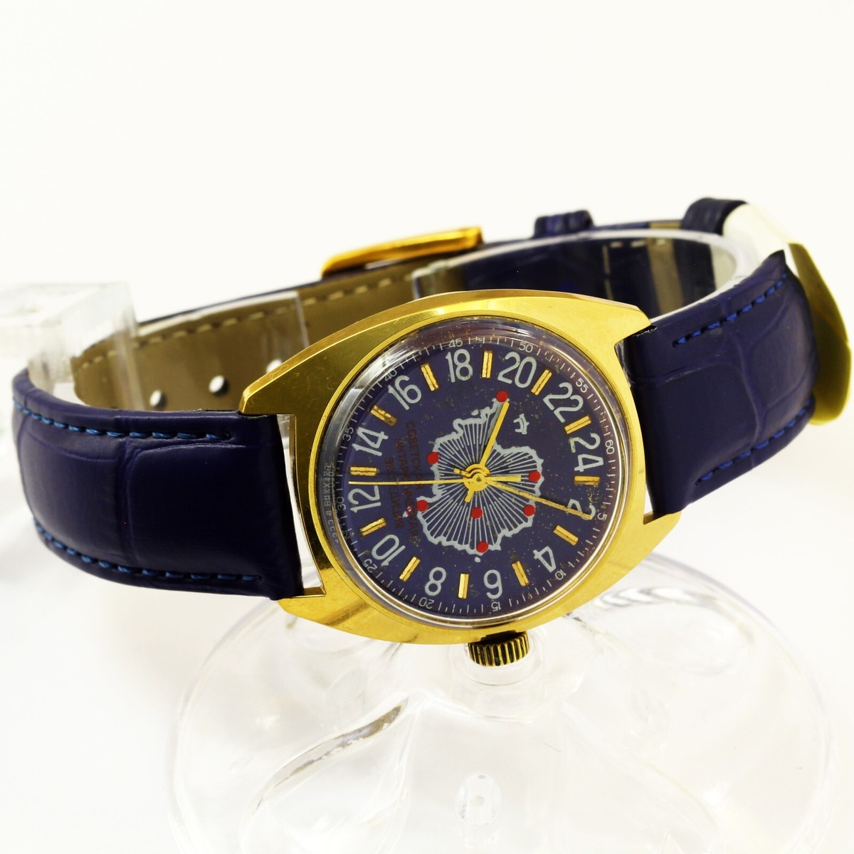 RARE Polar wristwatch Raketa 24 hours Soviet antarctic