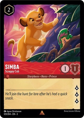 Simba - Scrappy Cub 123/204 Into the Inklands Disney Lorcana
