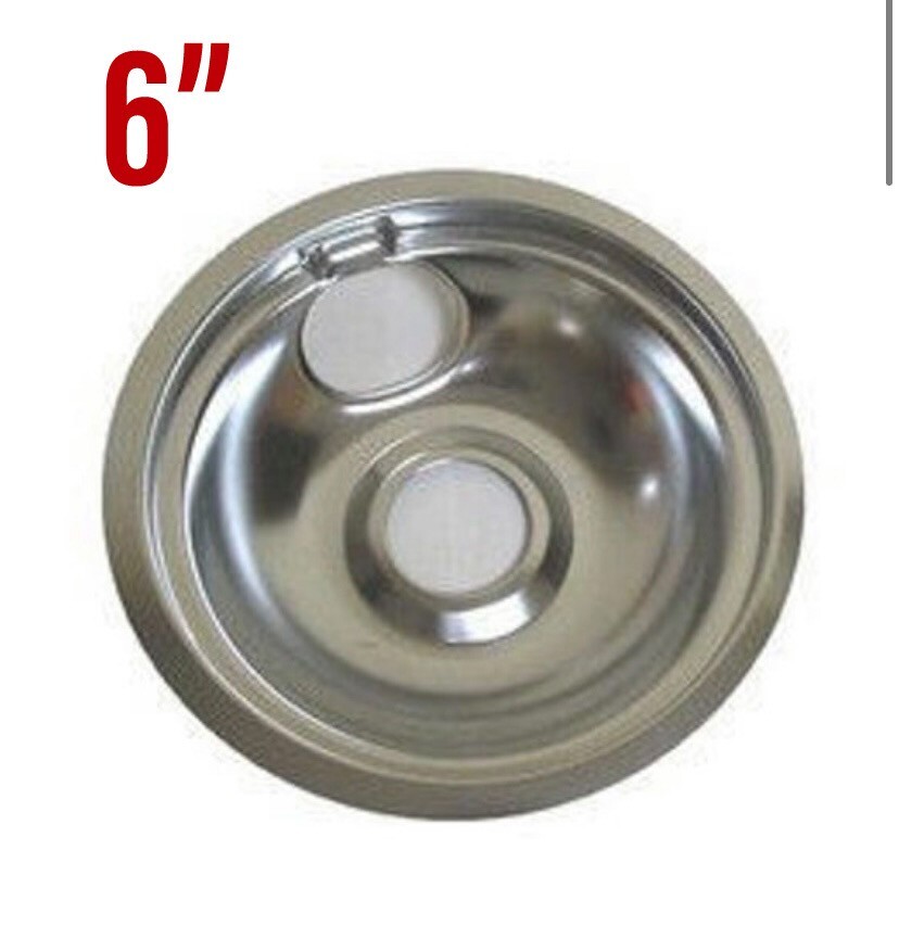 6" Inch Universal Chrome Drip Bowl Pan For Electric Stove Range Burner