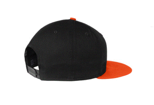 Cappello/cappello bianco New Era NE400 9Fifty nero/arancione tesa piatta posteriore a scatto - Foto 3 di 4