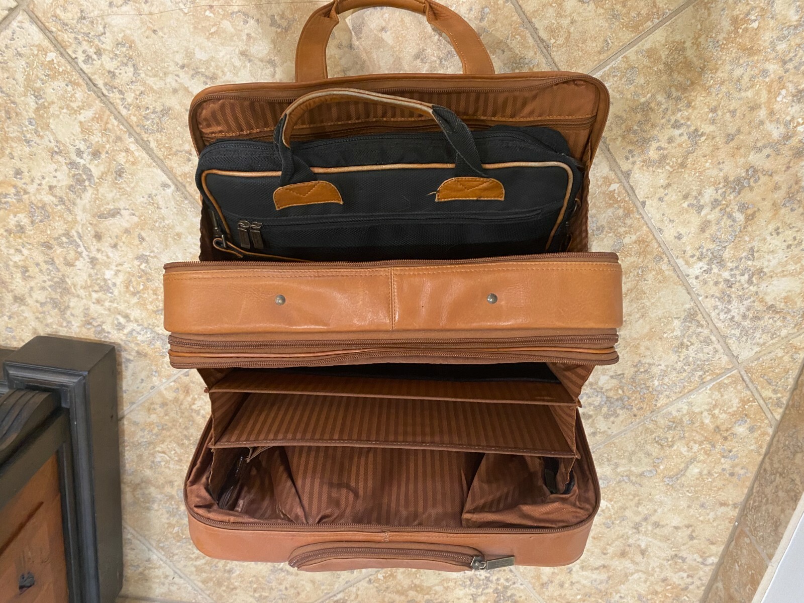 Rollable Leather Computer Briefcase - image 1