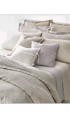 Ralph Lauren Alene Metallic Jacquard Grey King Duvet Cover Set Extra Two Shams