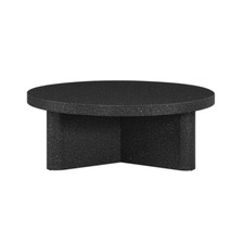 ROUND COFFEE TABLE Speckled Marble Finish