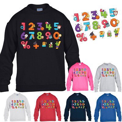 Mathe Symbol Zahl Jungen Sweatshirts Zahlen Welttag des Buches lustig Geschenk Mädchen Kinder