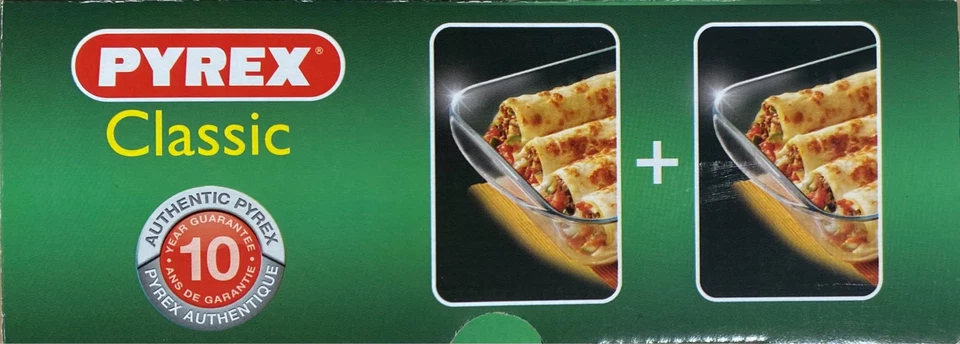 Pyrex 2er Set Auflaufform Glas rechteckig Ofenform Glasform Glasbräter 35 x 23cm - Bild 4 von 4
